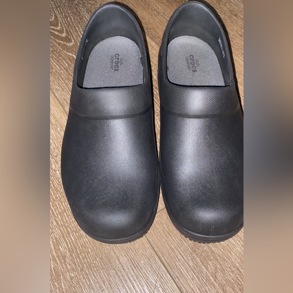 Black Croc Clogs